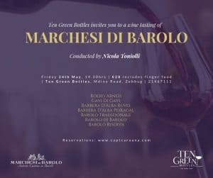 Read more about the article Marchesi Di Barolo wine event 24th May