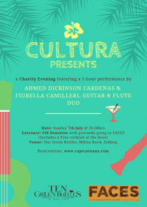 Read more about the article Cultura Charity event in aid of faces 7th July