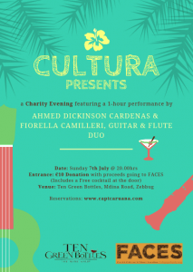 Read more about the article Cultura Charity event in aid of Faces 7th July