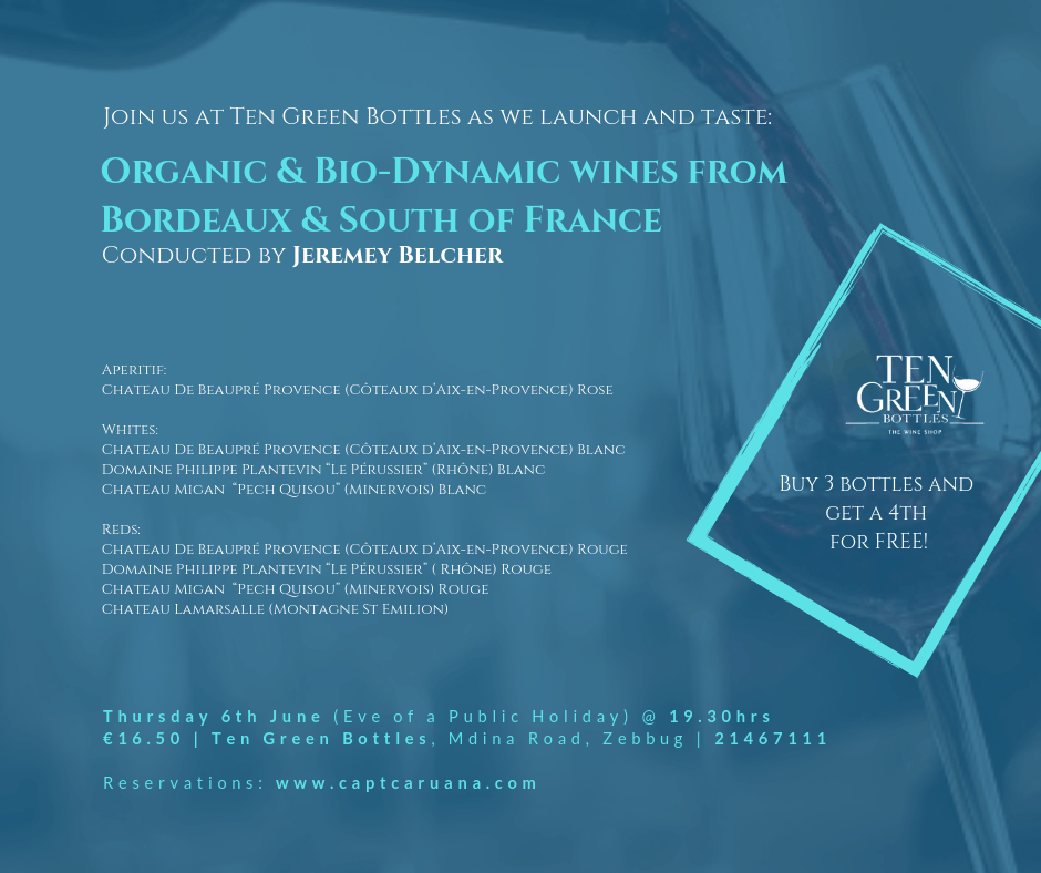 You are currently viewing 6th June Organic and Bio- dynamic wines