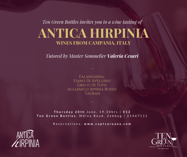 20th June Antica Hirpinia Wine Tasting