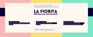 Read more about the article 3 series of Events of Wine tasting La Fiorita Brunello Di Montalcino