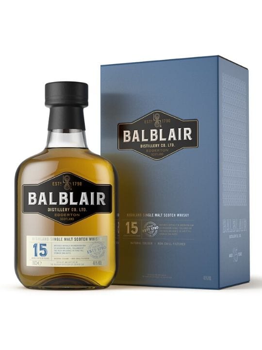 balblair 15 yo single malt whisky 70cl