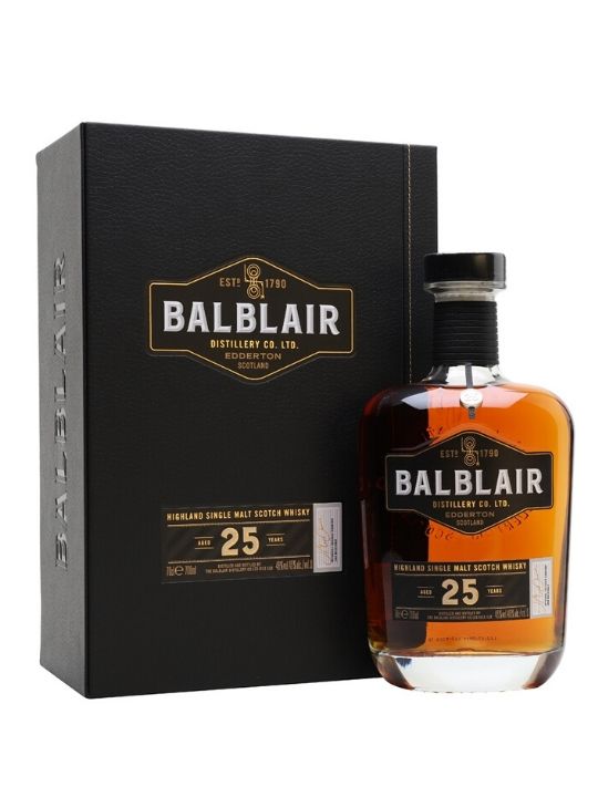 balblair 25 yo single malt whisky 70cl