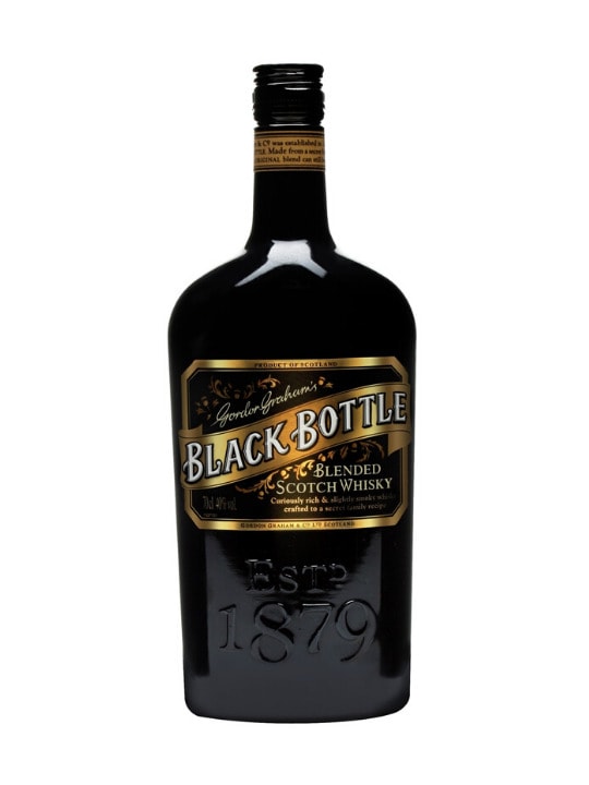 black bottle blended scotch whisky 70c