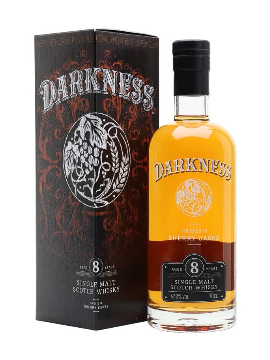 darkness 8 yo single malt whisky 70cl