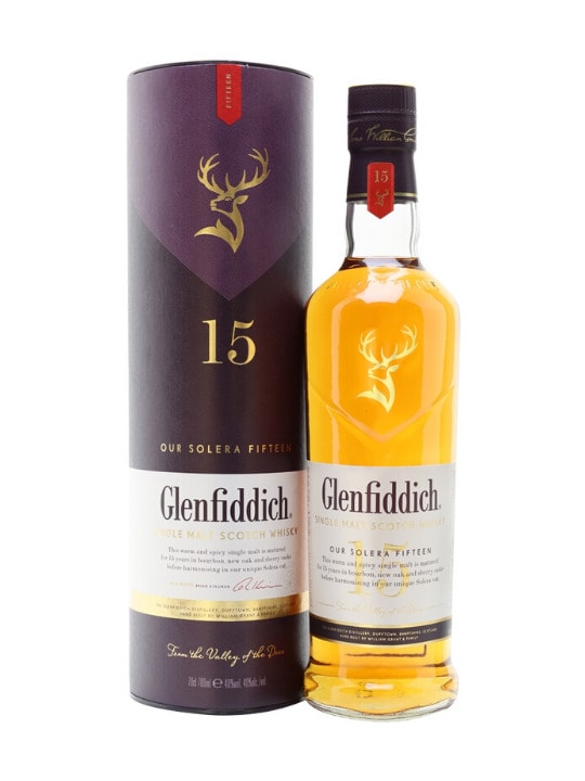 glenfiddich solera 15 yo single malt whisky 70cl