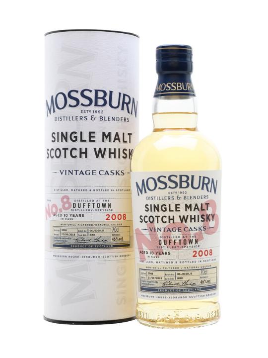 mossburn casks no 8 dufftown single malt scotch whisky 70cl