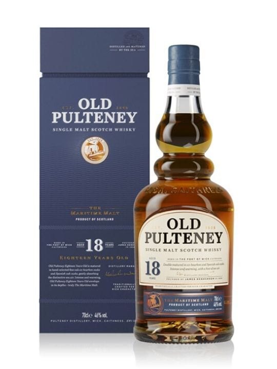 old pulteney 18 yo single malt whisky 70cl