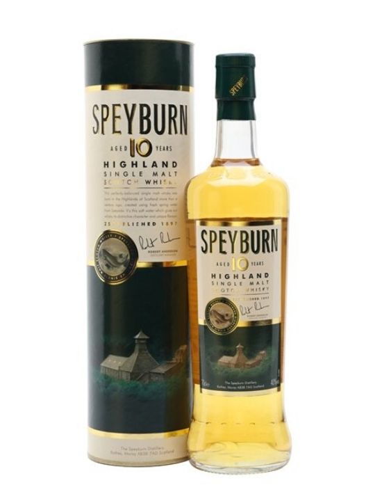 speyburn 10 yo single malt tube 70cl