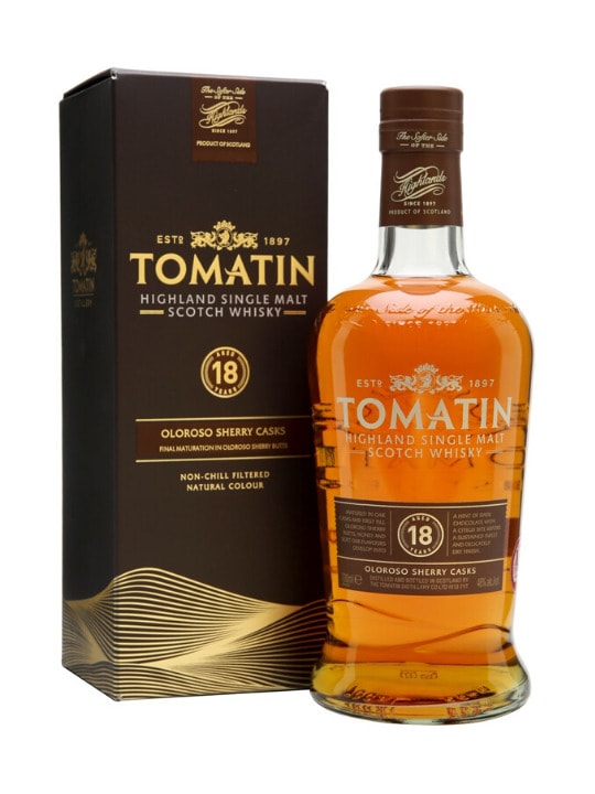 tomatin 18 yo single malt whisky 70cl