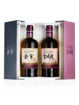 Yoichi & Miyagikyo Rum Cask Finish Coffret 70cl