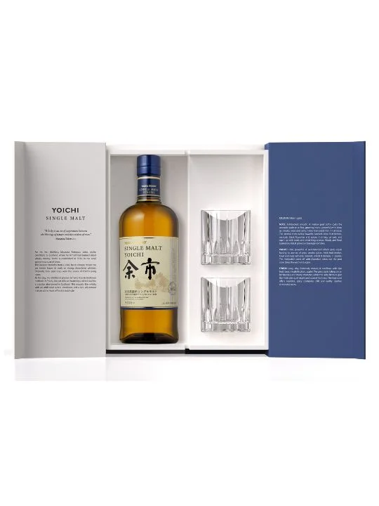 yoichi single malt 70cl 2 glass gift set