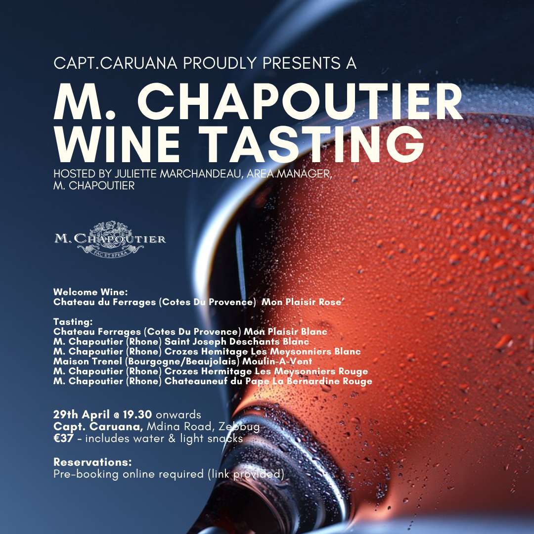 M.Chapoutier Wine Tasting Event-29th April