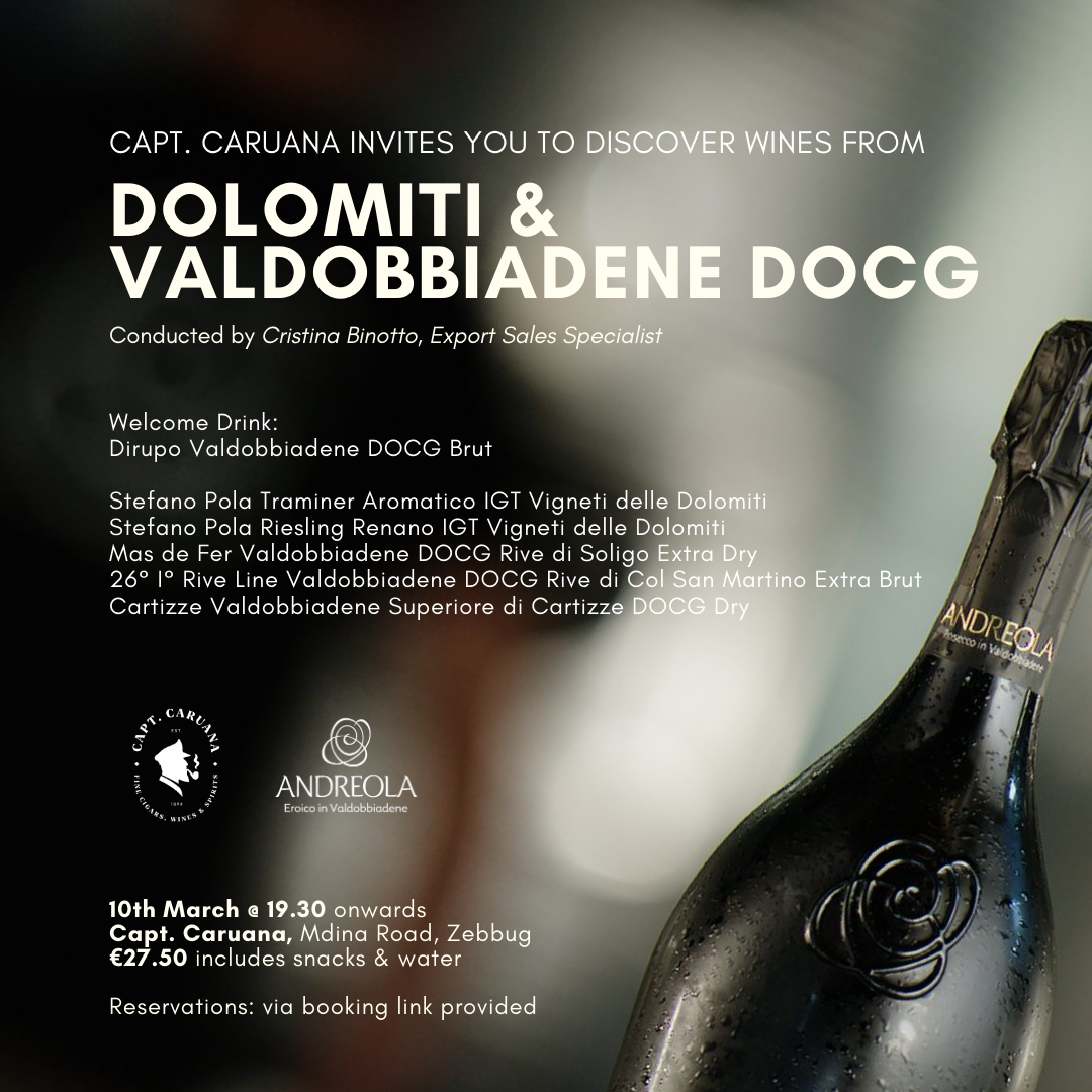 Andreola wine Tasting 10th March